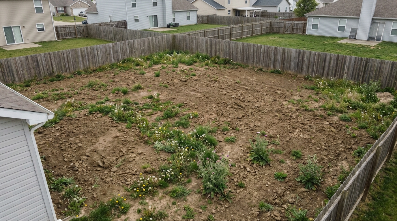 Участок до благоустройства