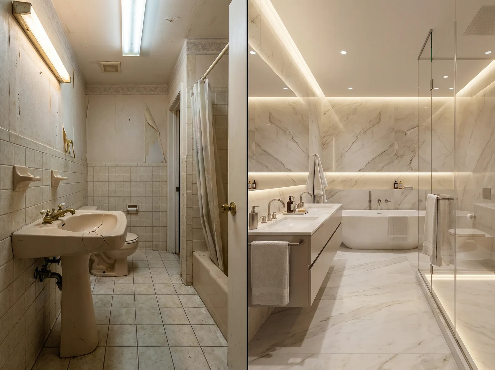 Визуализация ванной комнаты с нейросетью RoomGPT