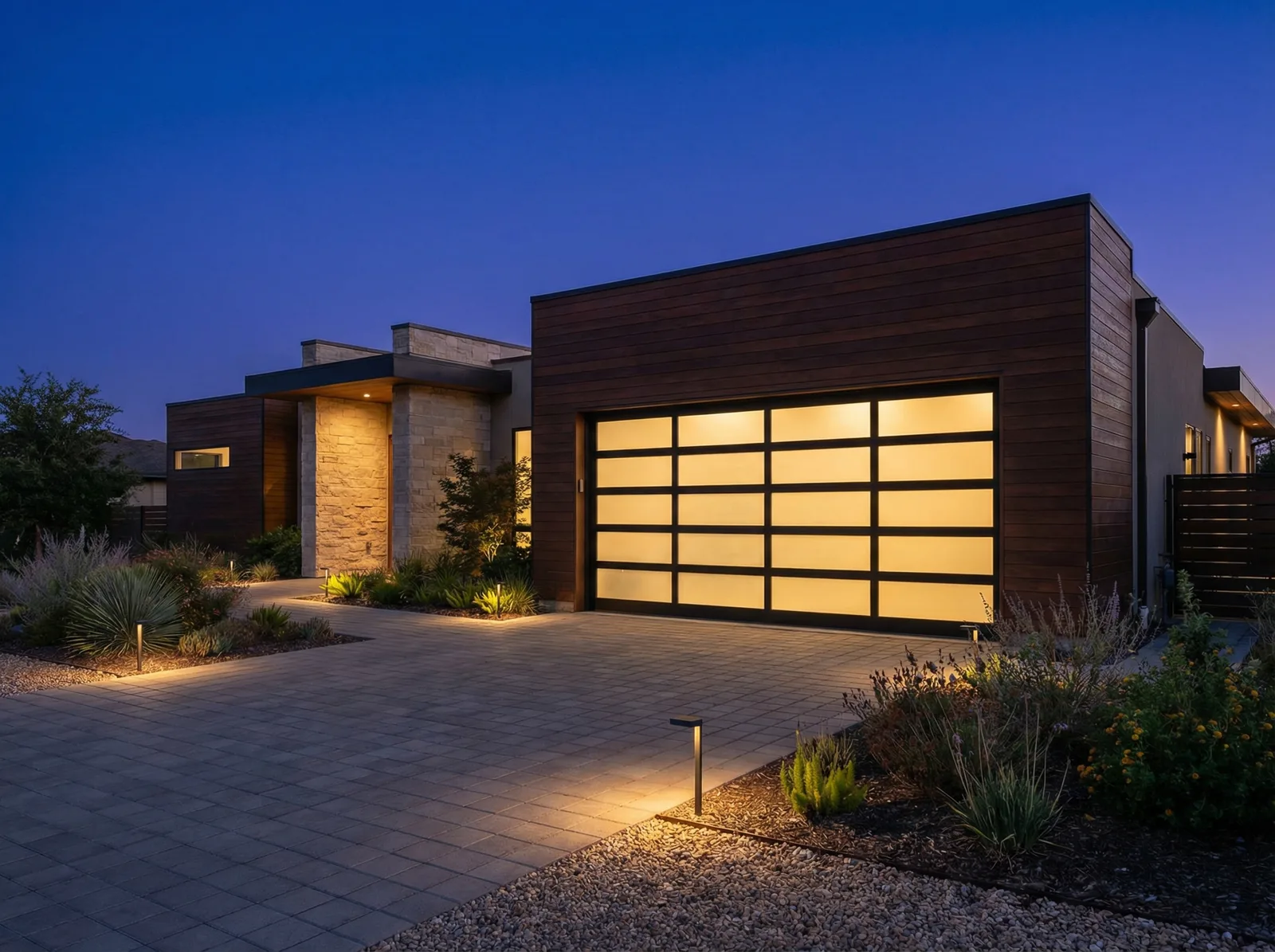 Визуализация фасада гаража с нейросетью RoomGPT