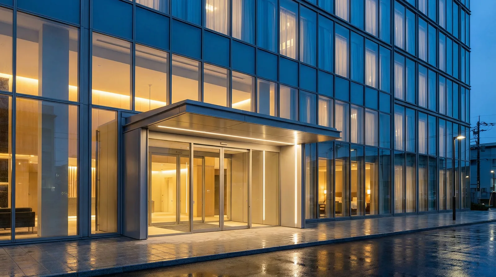 Фасады бизнес-отеля и загородной гостиницы