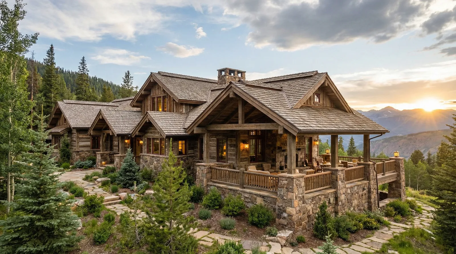 Элементы фасада гостиницы — входная группа, вывеска, балконы