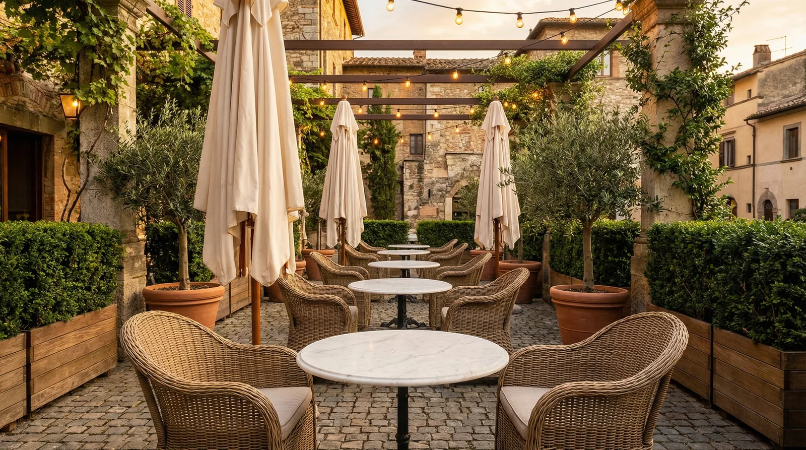 Оформление фасада кафе — вывеска, витрина, терраса