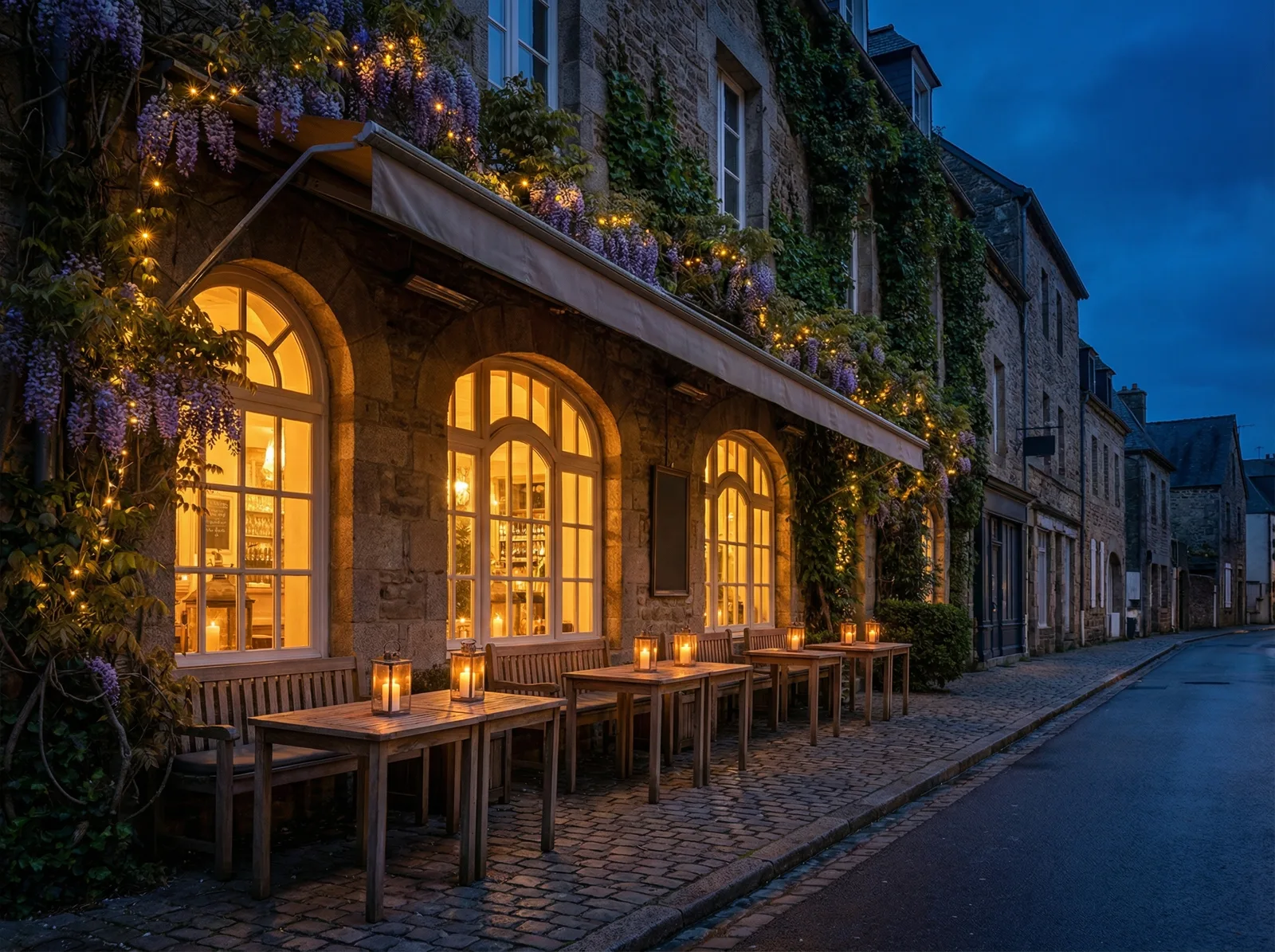 Визуализация фасада кафе с нейросетью RoomGPT