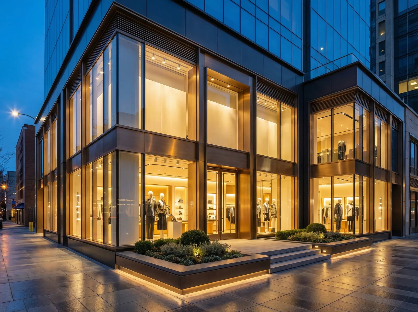 Визуализация дизайна фасада магазина с нейросетью RoomGPT