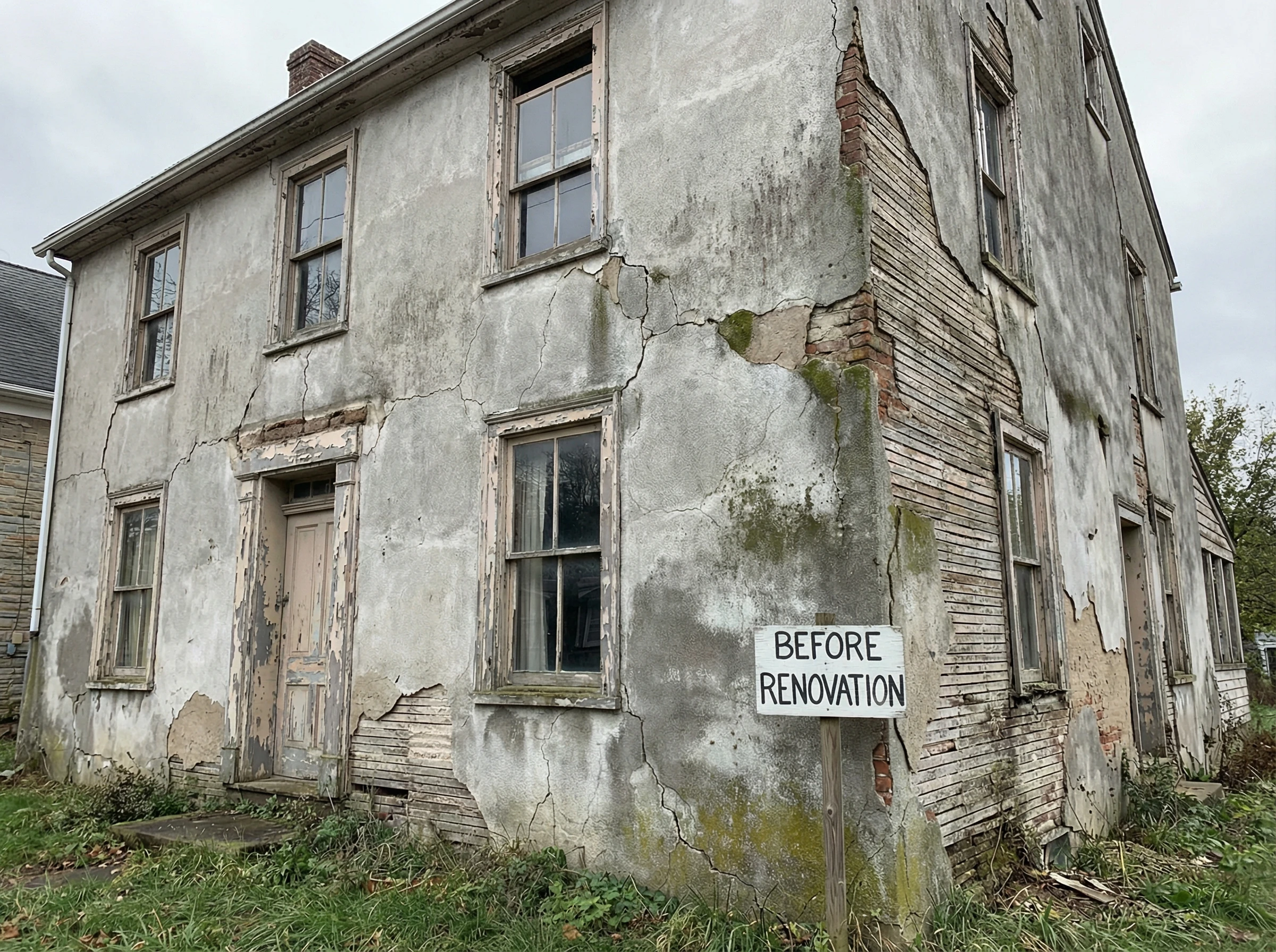 Дом до отделки фасада