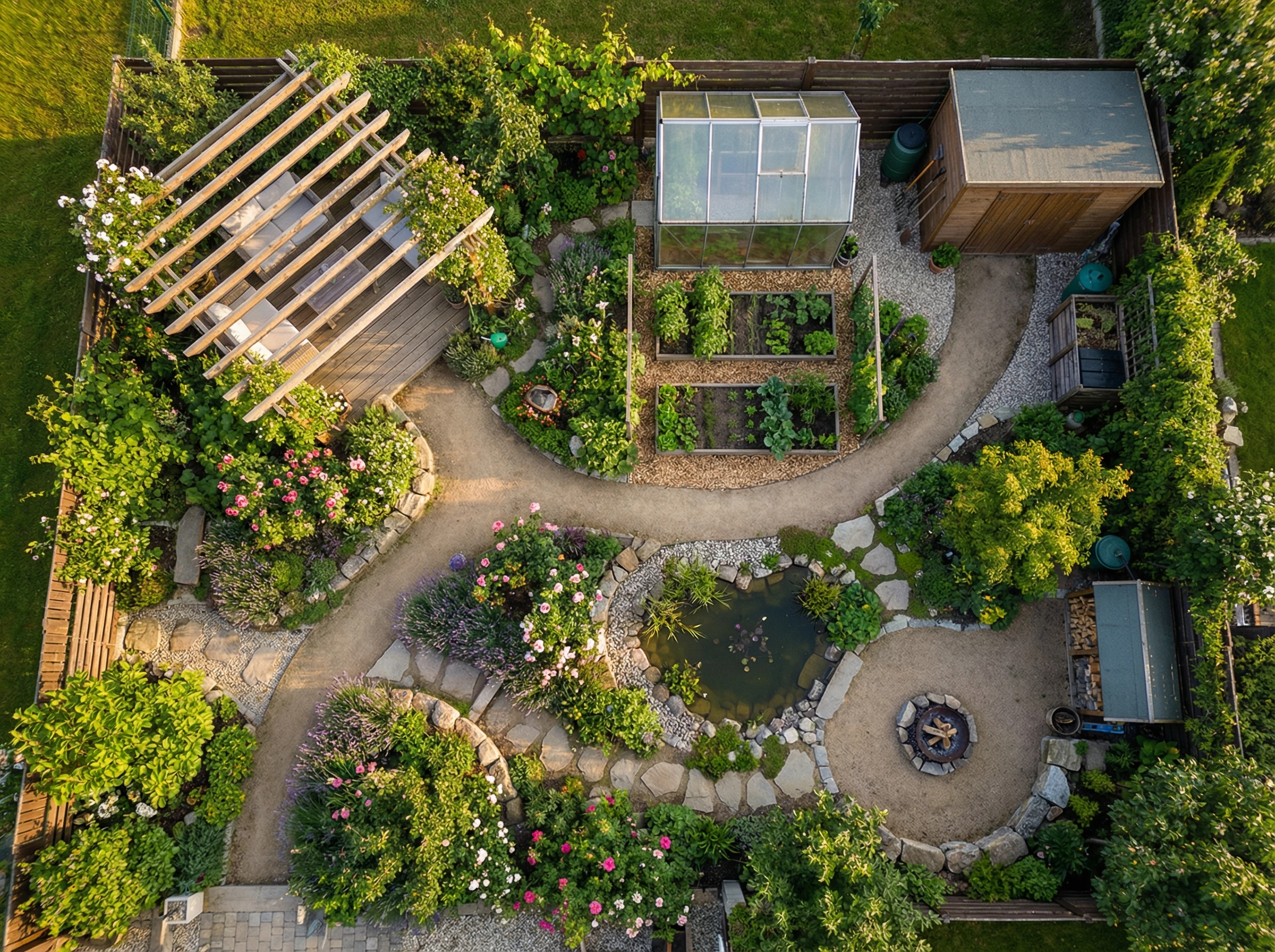 Красивый компактный сад на 6 сотках