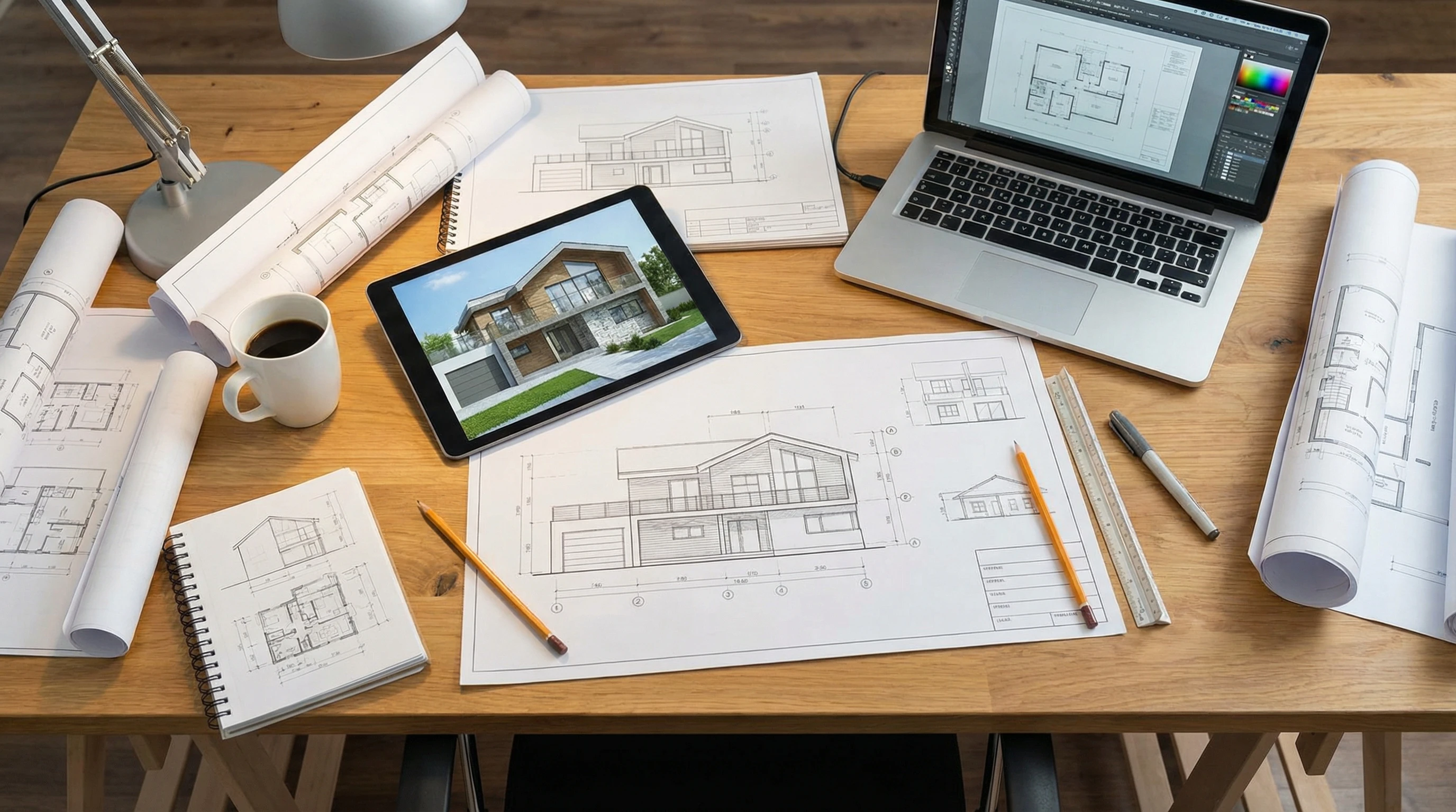 Чертежи и 3D-визуализация проекта фасада