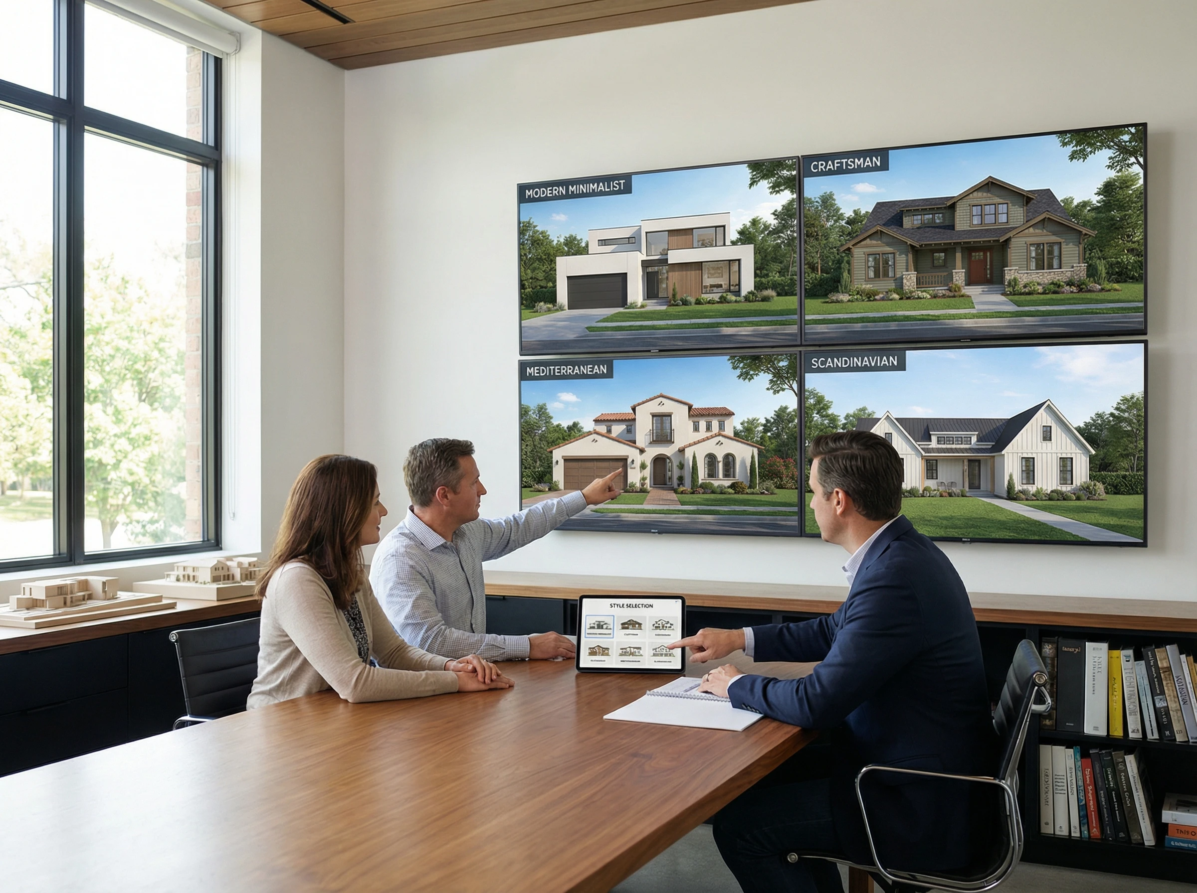 Несколько вариантов визуализации фасада в разных стилях