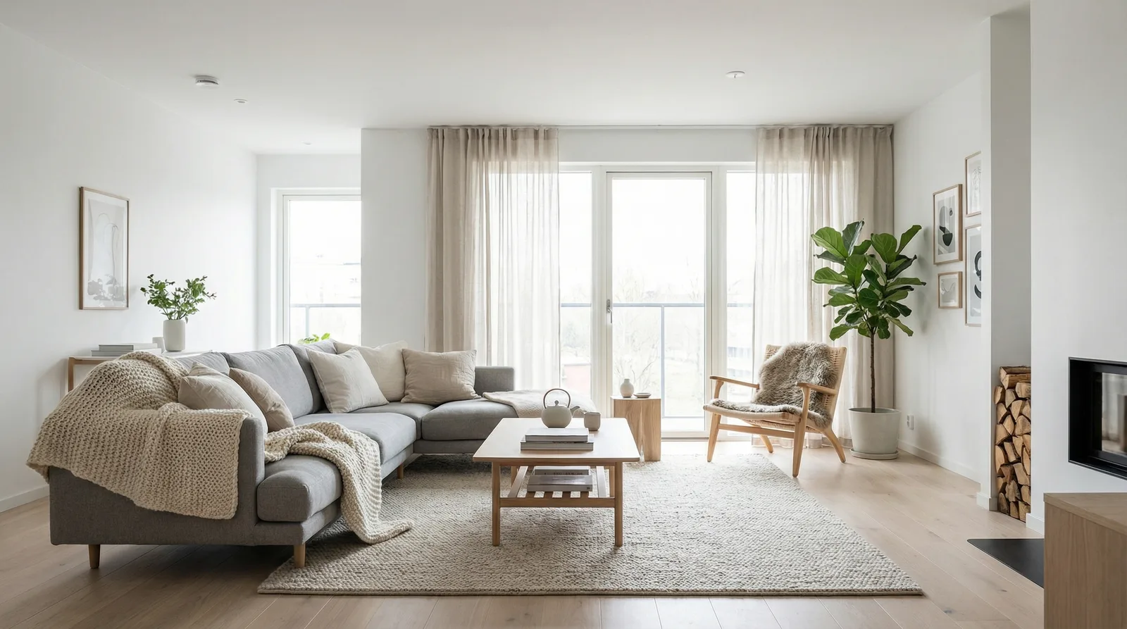 Интерьер в стиле Сканди — пример дизайна квартиры | RoomGPT