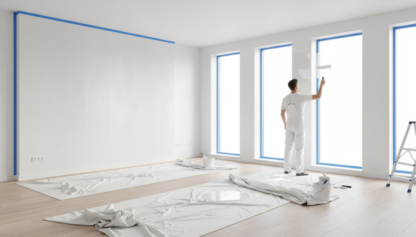 Чистовая отделка — покраска стен и укладка покрытий