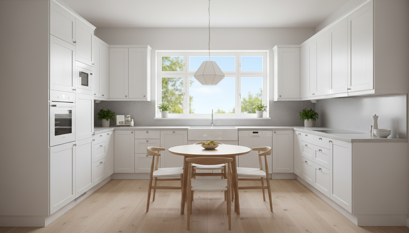 П-образная планировка кухни с гарнитуром на три стены