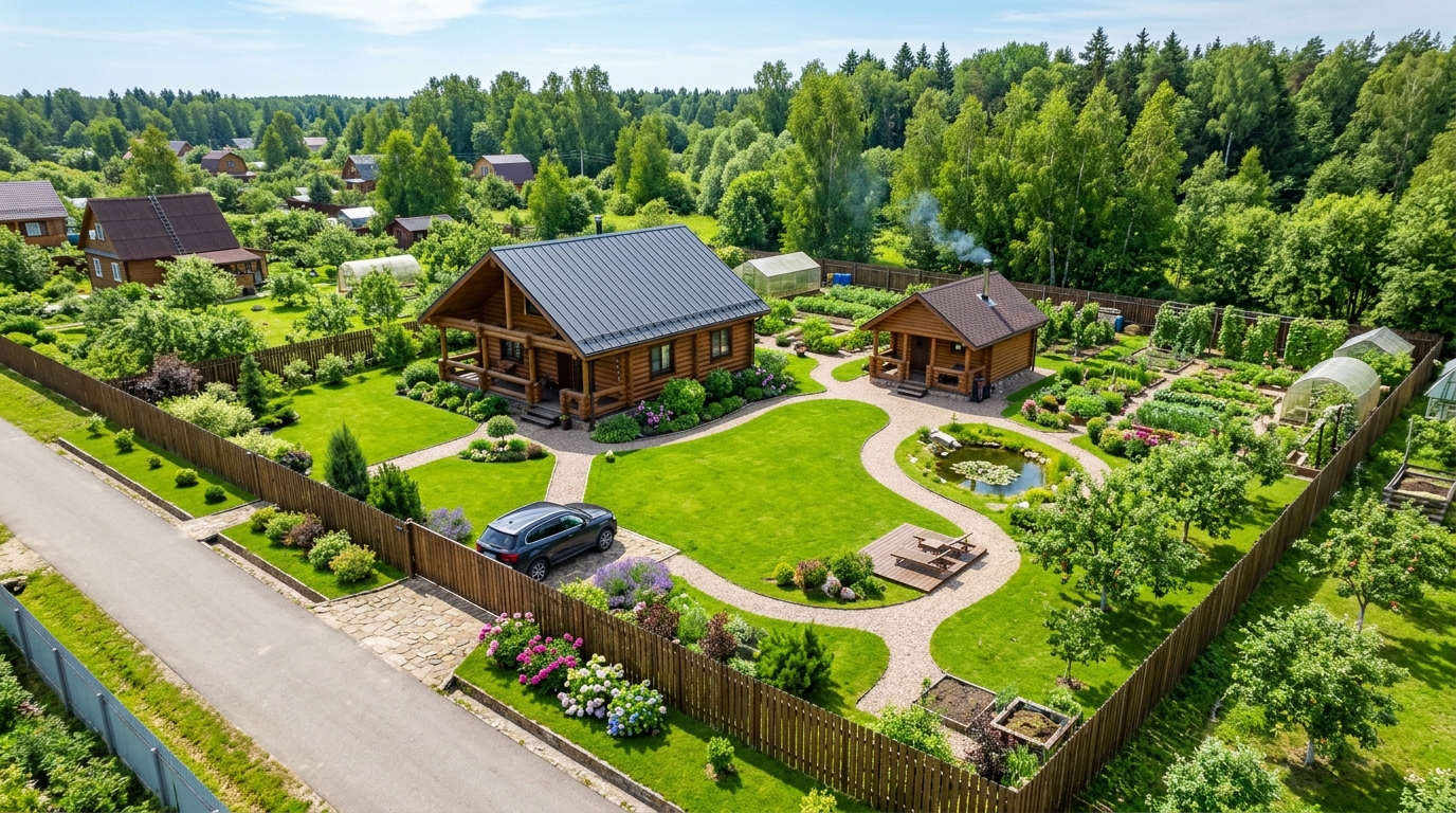 Планировка участка с домом и баней: как расположить постройки