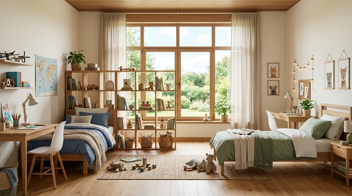 Дизайн детской для двоих детей: как разделить и объединить