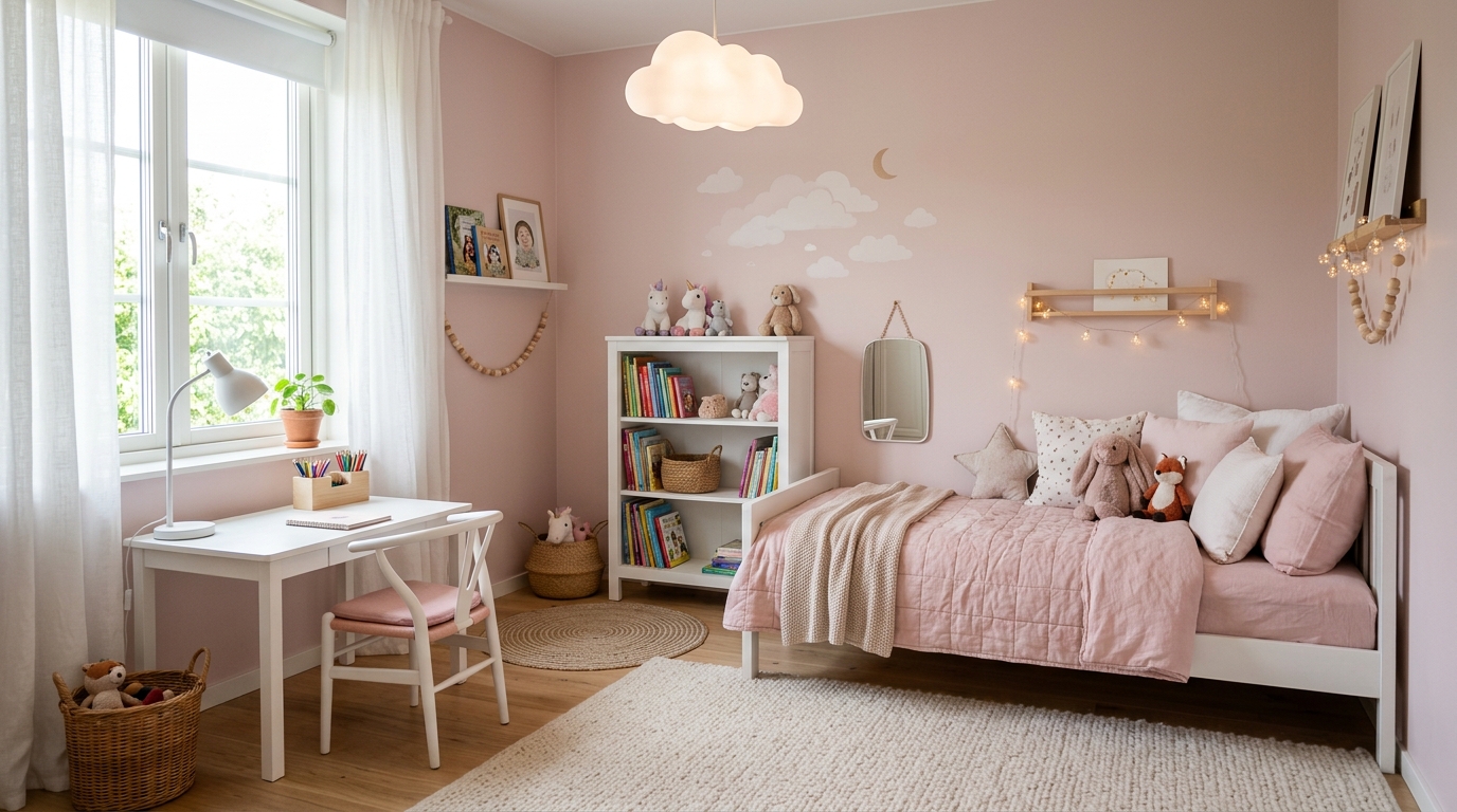 Дизайн детской для девочки: нежность, функциональность и рост