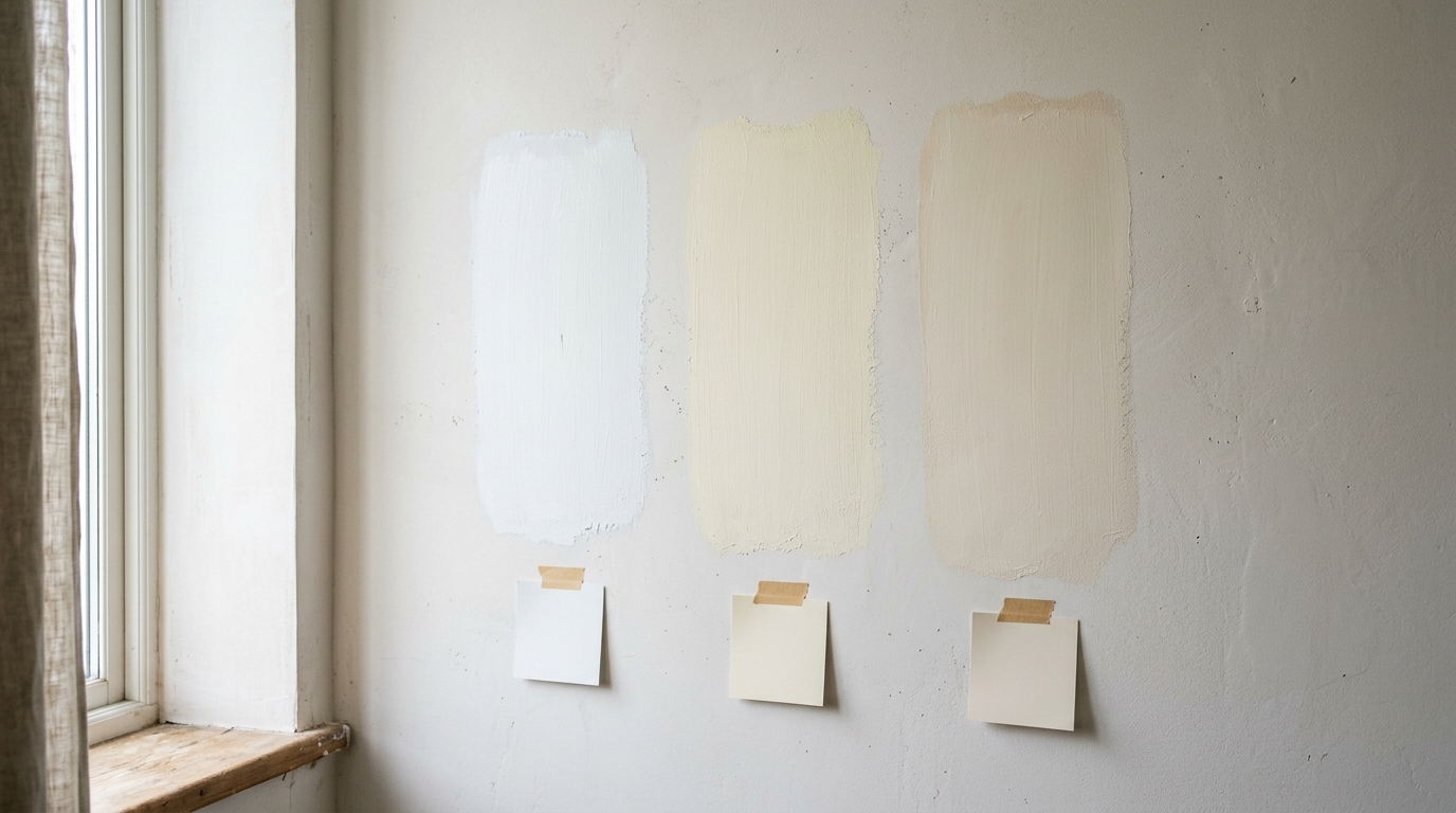 Разные оттенки белого при естественном освещении — от холодного до тёплого