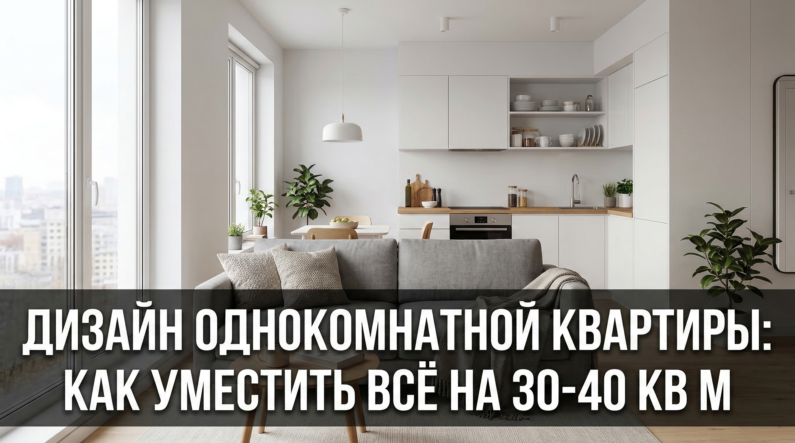 Дизайн однокомнатной квартиры 30–40 кв. м: как уместить спальню, гостиную и рабочее место — блог RoomGPT