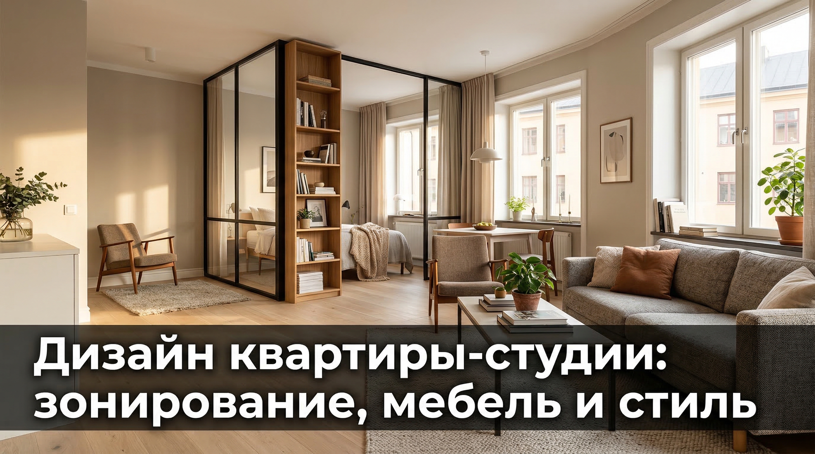 Дизайн квартиры-студии: зонирование, мебель и стиль — полный гайд — блог RoomGPT
