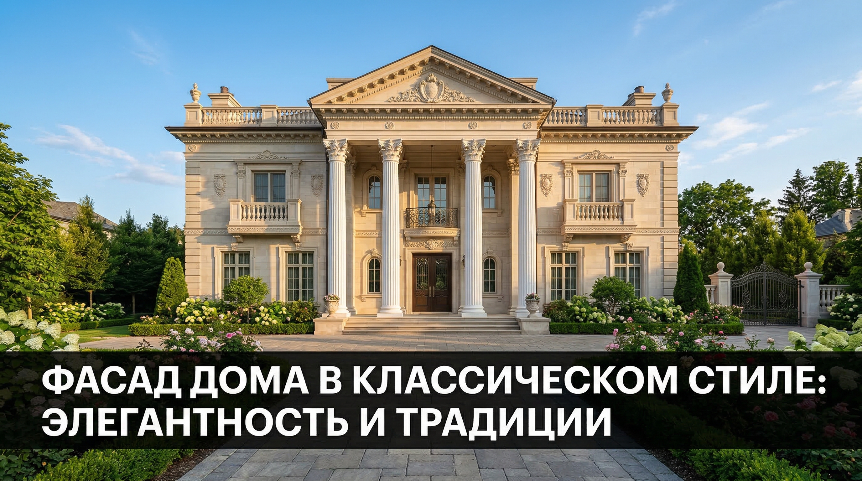 Фасад дома в классическом стиле: элегантность и традиции — блог RoomGPT