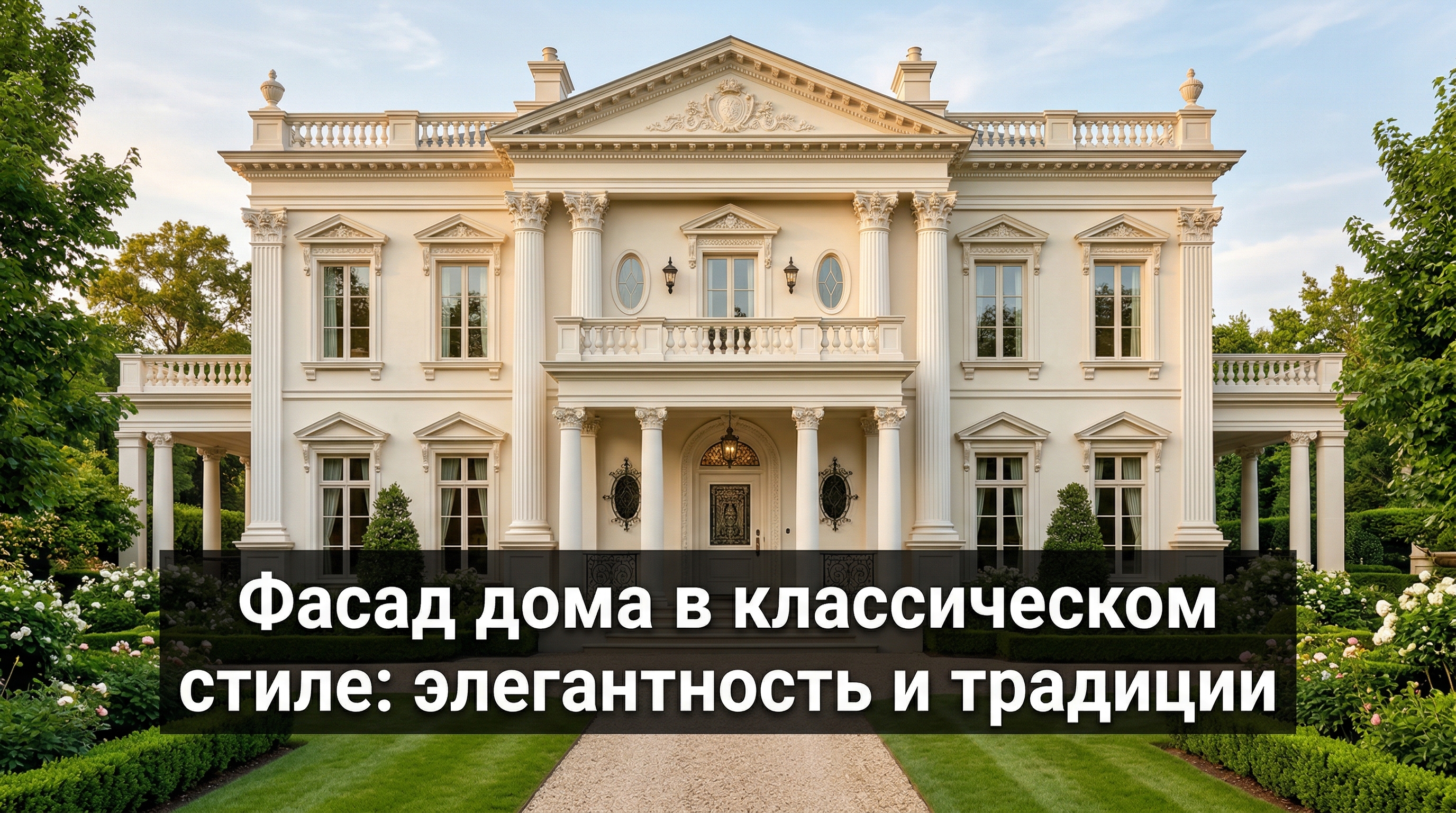 Фасад дома в классическом стиле: элементы, материалы и визуализация — блог RoomGPT