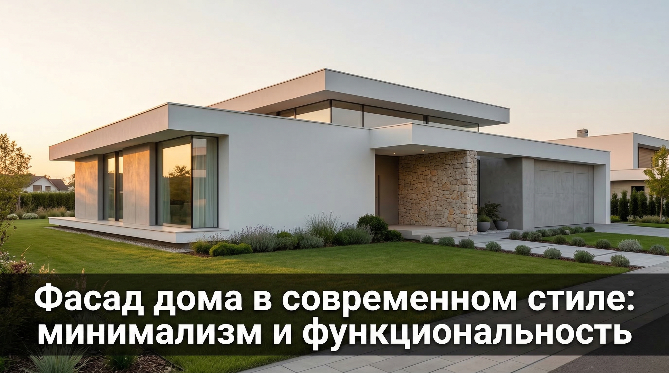 Фасад дома в современном стиле: минимализм и функциональность — блог RoomGPT