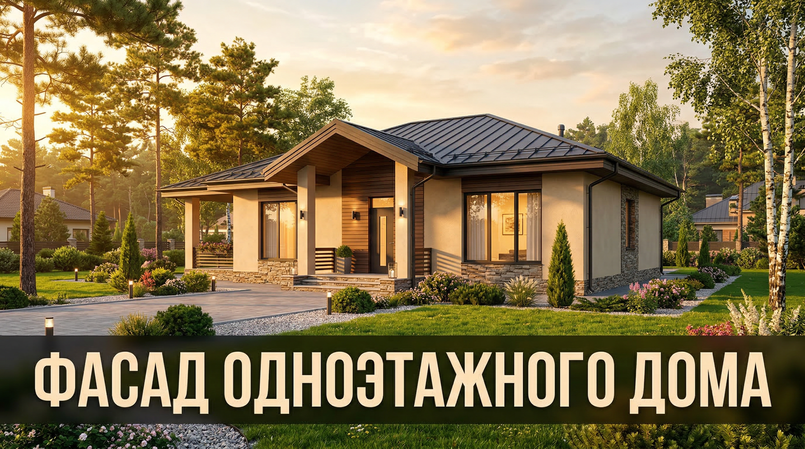 Фасад одноэтажного дома: стили и варианты отделки — блог RoomGPT