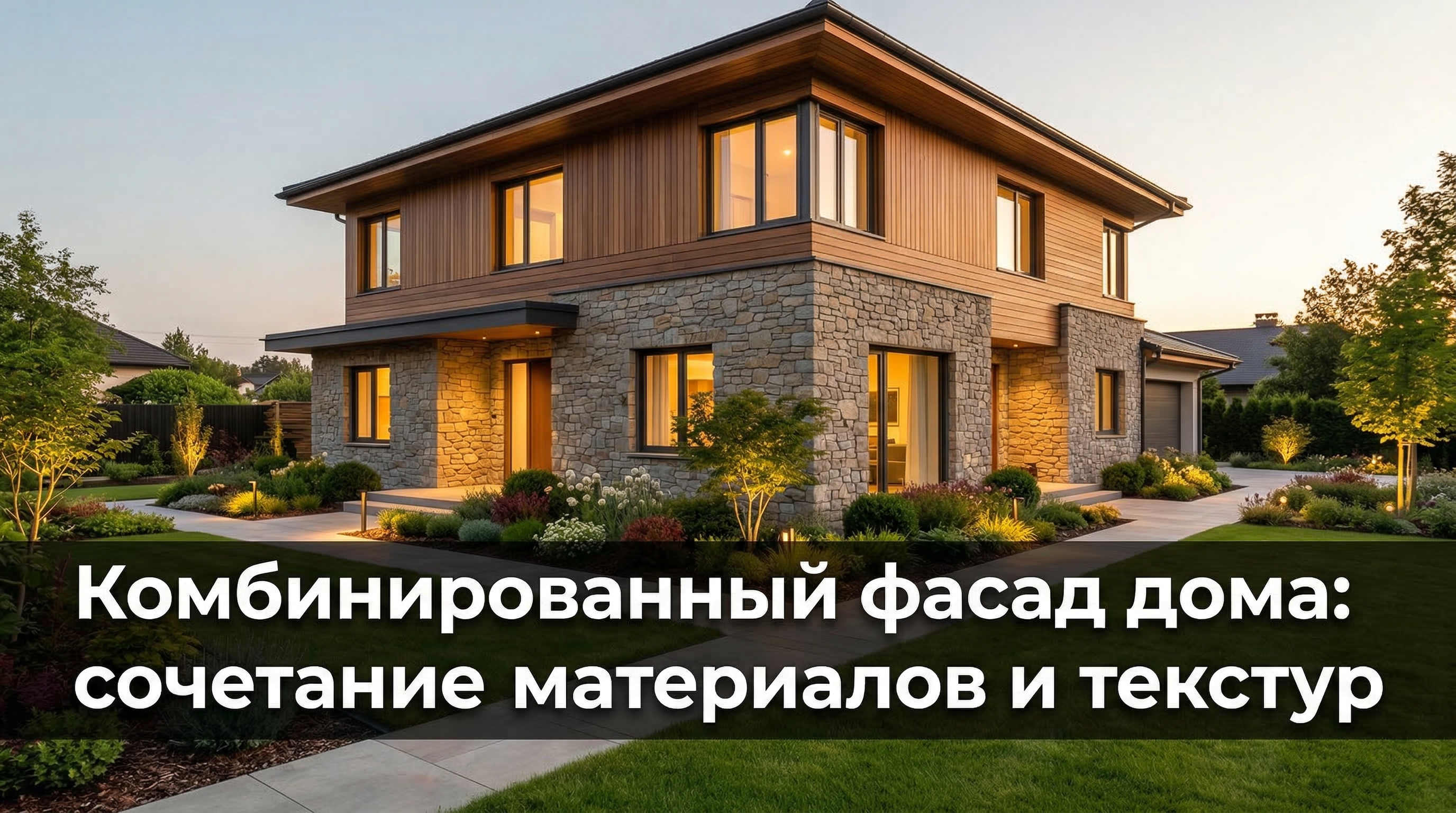 Комбинированный фасад дома: сочетание материалов и текстур — блог RoomGPT