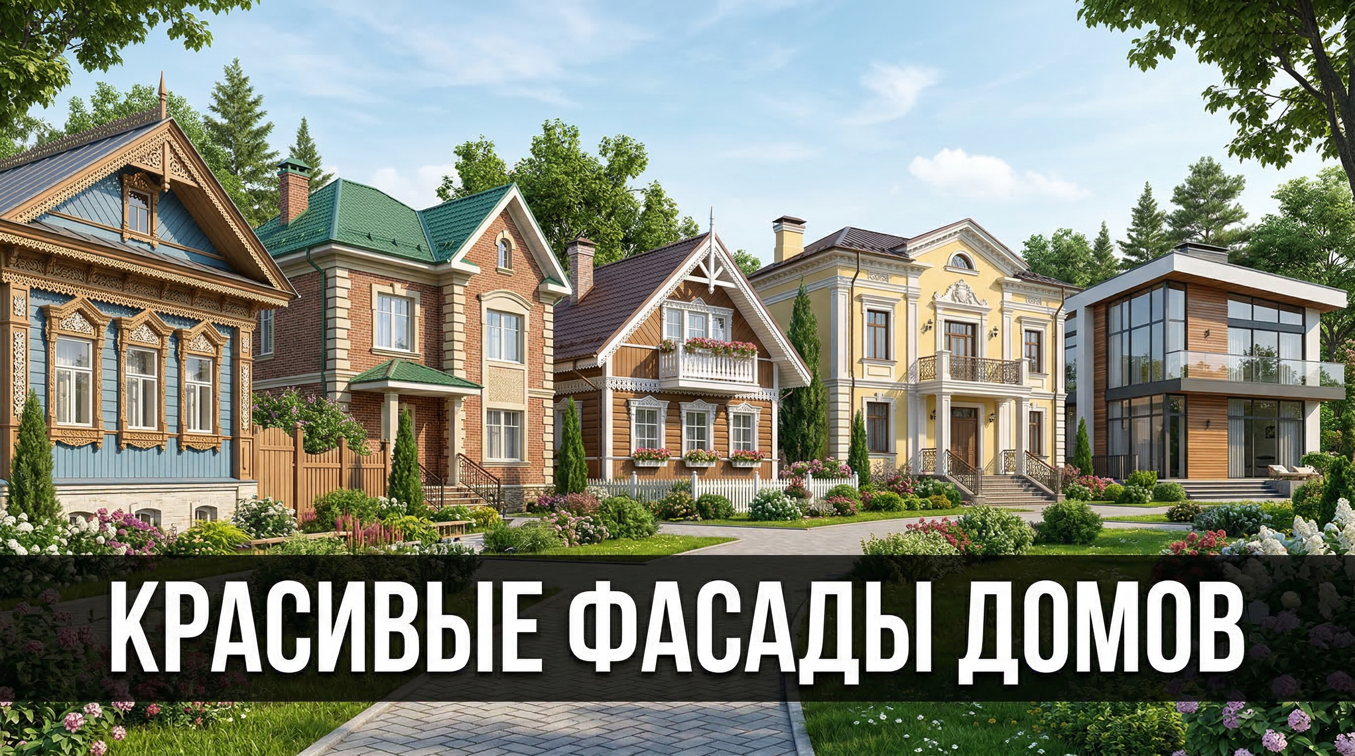 Красивые фасады домов: 7 стилей с фото и разбором материалов — блог RoomGPT