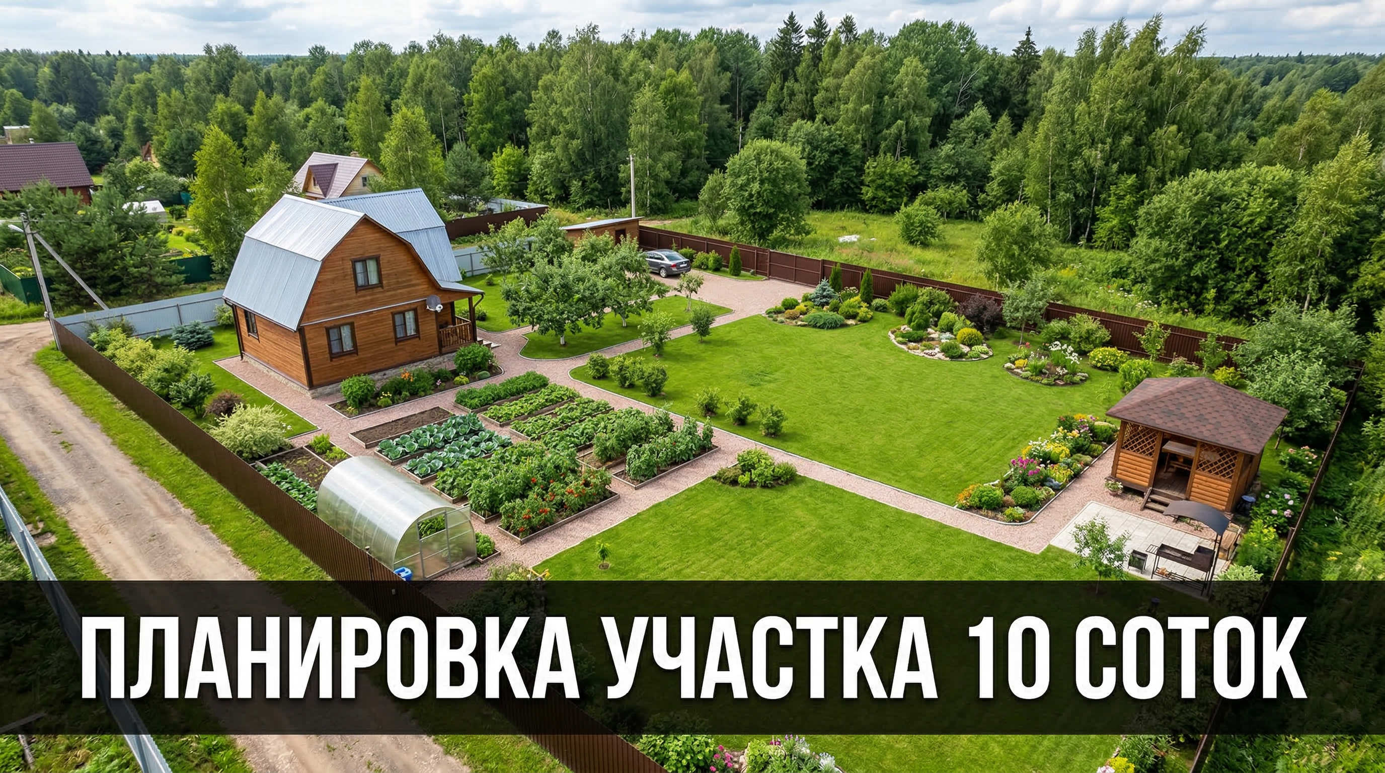 Планировка участка 10 соток: зонирование, нормативы и варианты размещения — блог RoomGPT