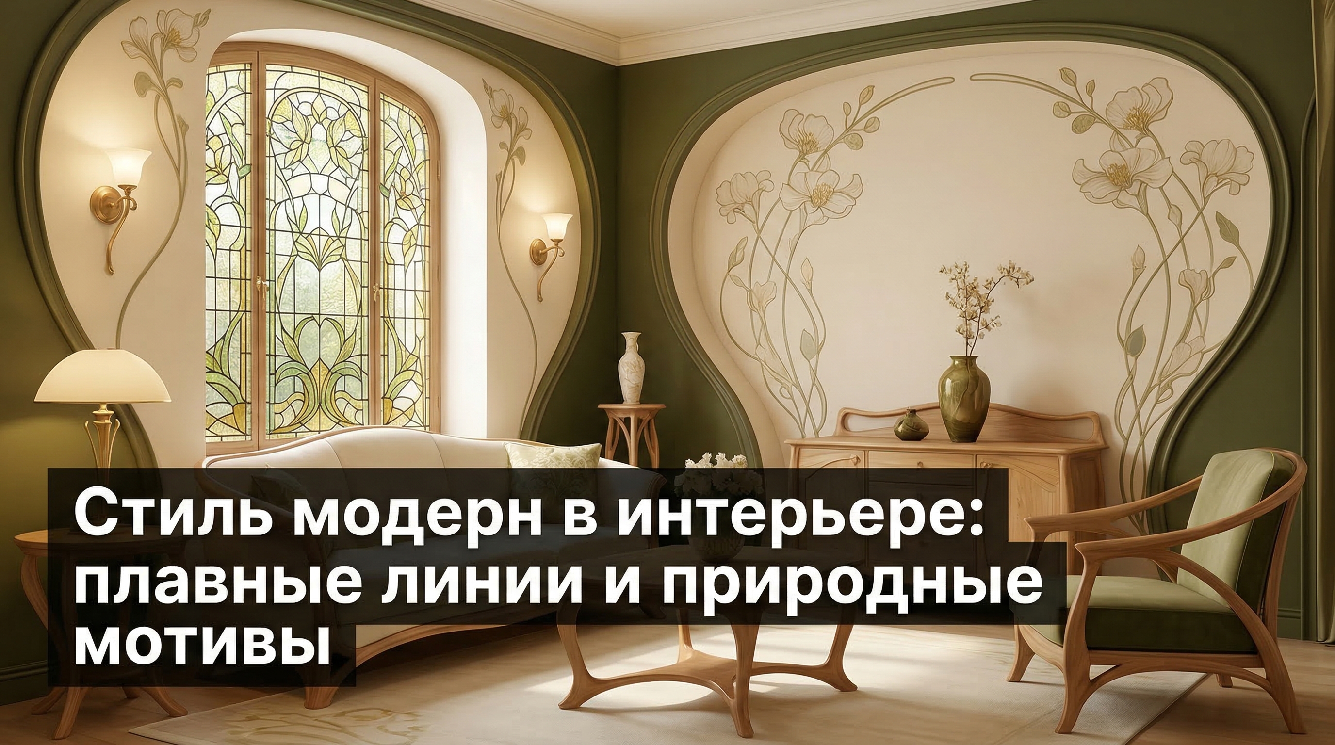 Стиль модерн в интерьере: плавные линии и природные мотивы — блог RoomGPT
